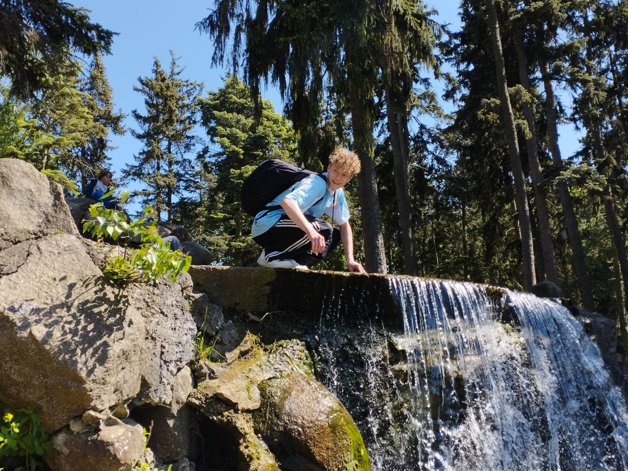 Uczniowie w Parku Skaryszewskim