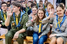 Harcerze podczas rocznicy