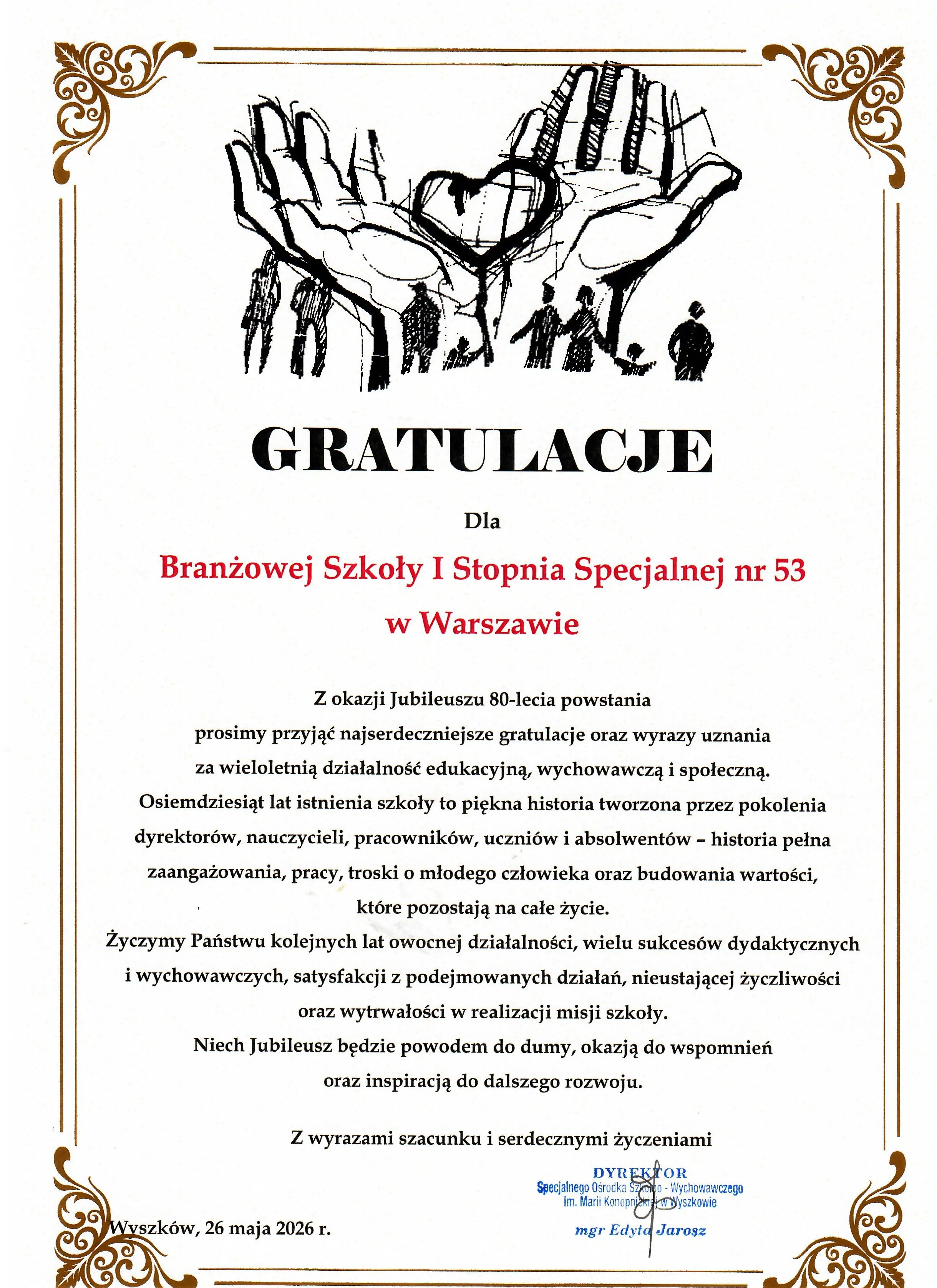List gratulacyjny_SOSW_Wyszków