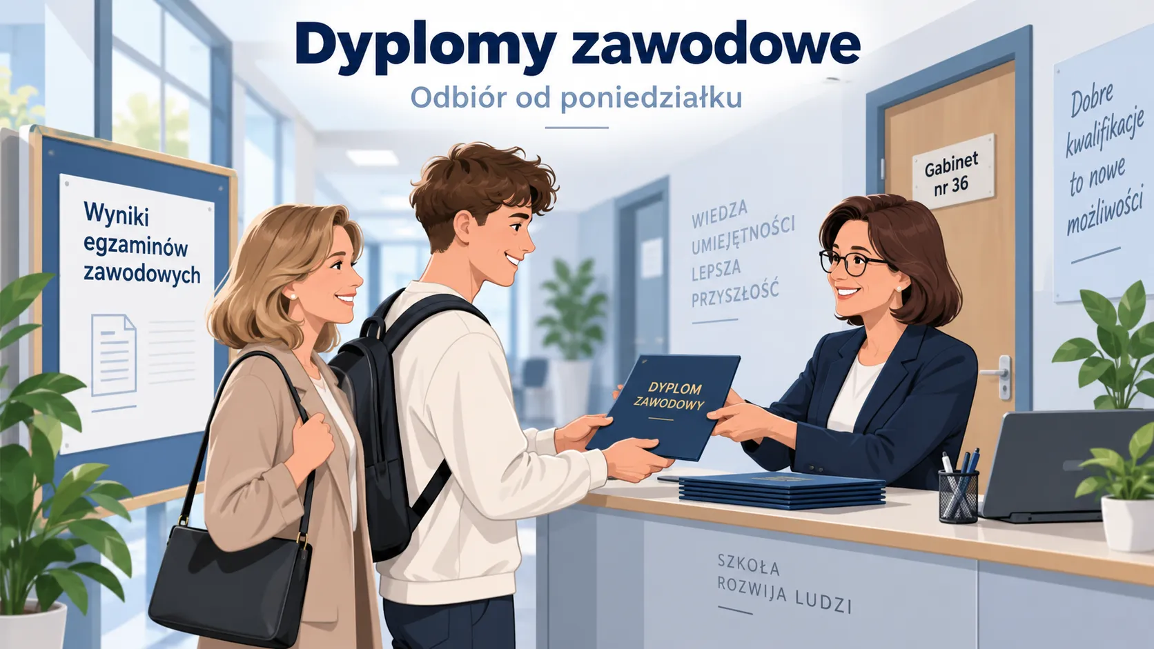 Plakat "Dyplomy zawodowe"